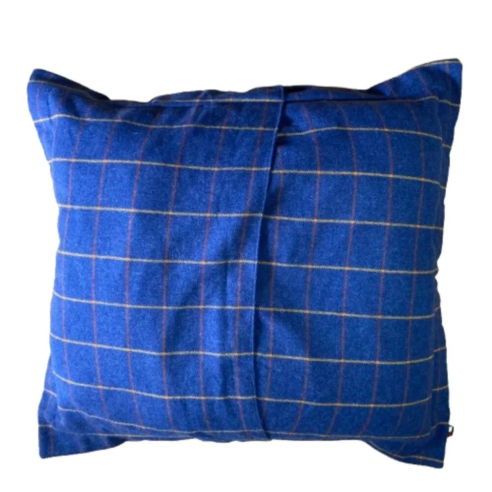Tommy Hilfiger SALE! Merino Lambswool Pillow Sham Blue for pillow size 28x28